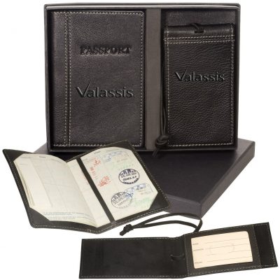 Voyager™ Lloyd Harbor Passport & Magnetic Luggage Tag Set
