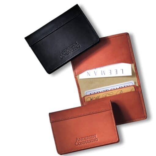 Fire Island™ Sueded Full-Grain Leather Business Card Case