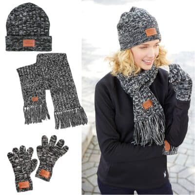 Prime Line® Leeman™ 3-in-1 Heathered Knit Winter Set
