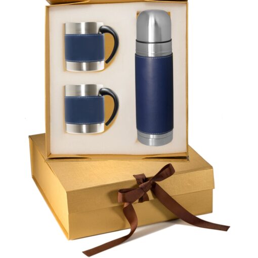 Tuscany™ Thermal Bottle & Coffee Cups Gift Set-4