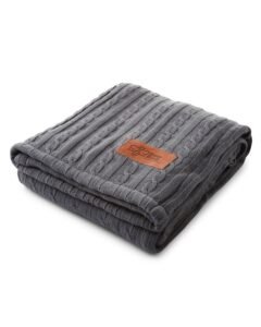 Cable Knit Sherpa Throw.