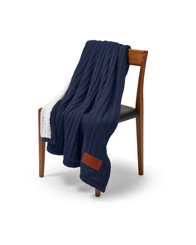 Cable Knit Sherpa Throw. - 4