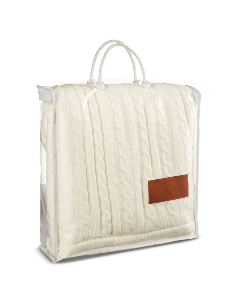 Cable Knit Sherpa Throw. - 7