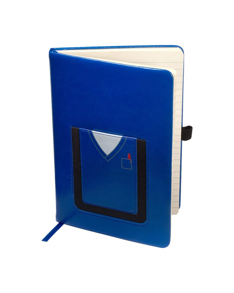 Medical Theme Journal Notebook With Cell Phone Pocket 5.8" X 8.3" - 5