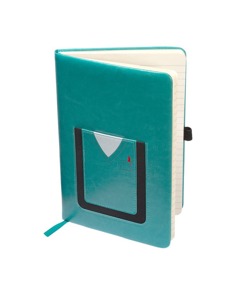 Medical Theme Journal Notebook With Cell Phone Pocket 5.8" X 8.3" - 7
