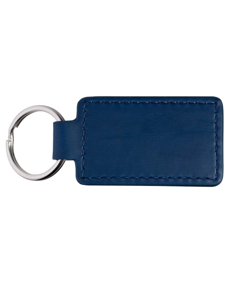 Tuscany PU Leather Rectangle Keychain. - 3