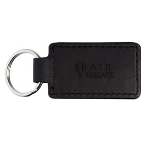 Tuscany PU Leather Rectangle Keychain.