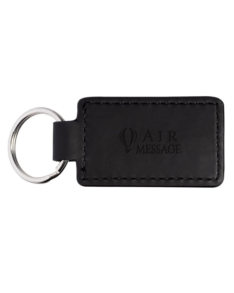 Tuscany PU Leather Rectangle Keychain.