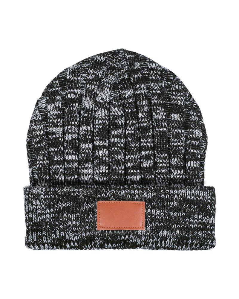 Heathered Knit Cuffed Rib Beanie - 2