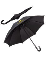 48" Arc Executive Umbrella With Curved Faux Leather Handle