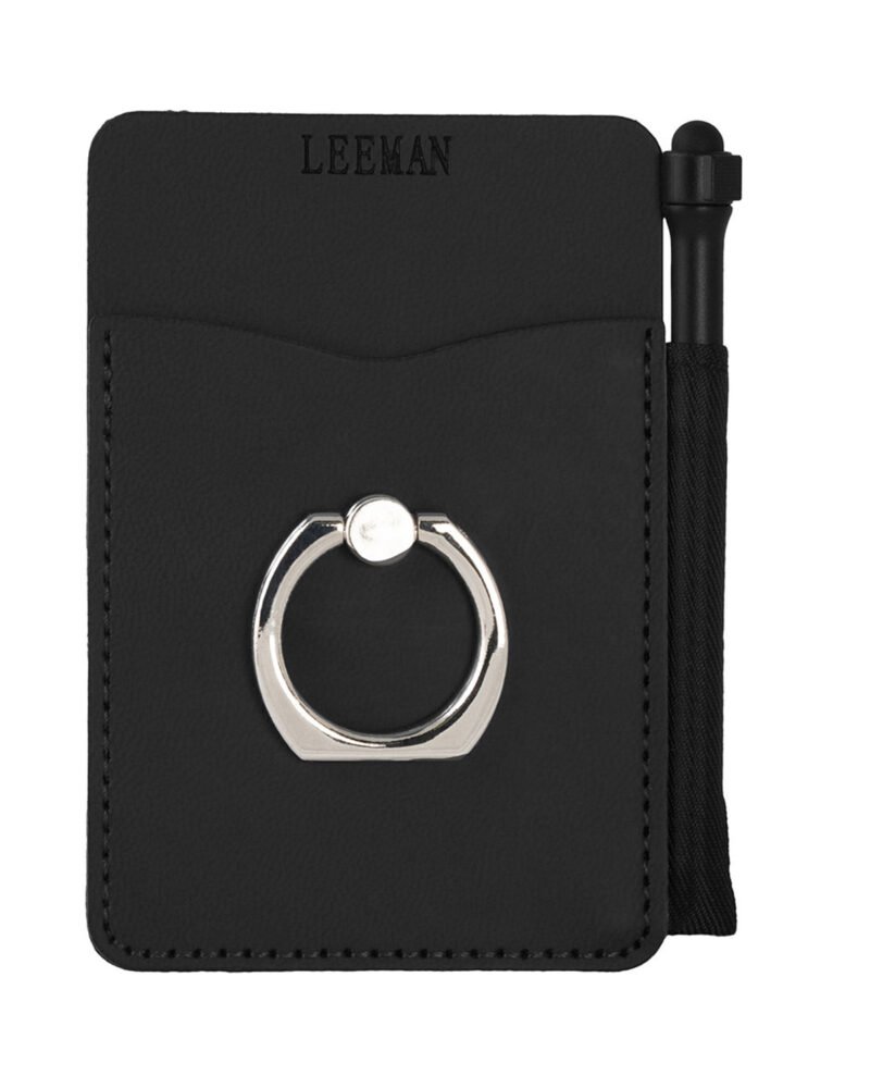 Tuscany Card Holder With Metal Ring Phone Stand And Stylus - 1