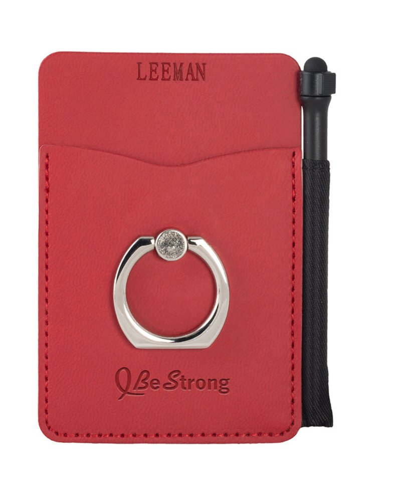 Tuscany Card Holder With Metal Ring Phone Stand And Stylus